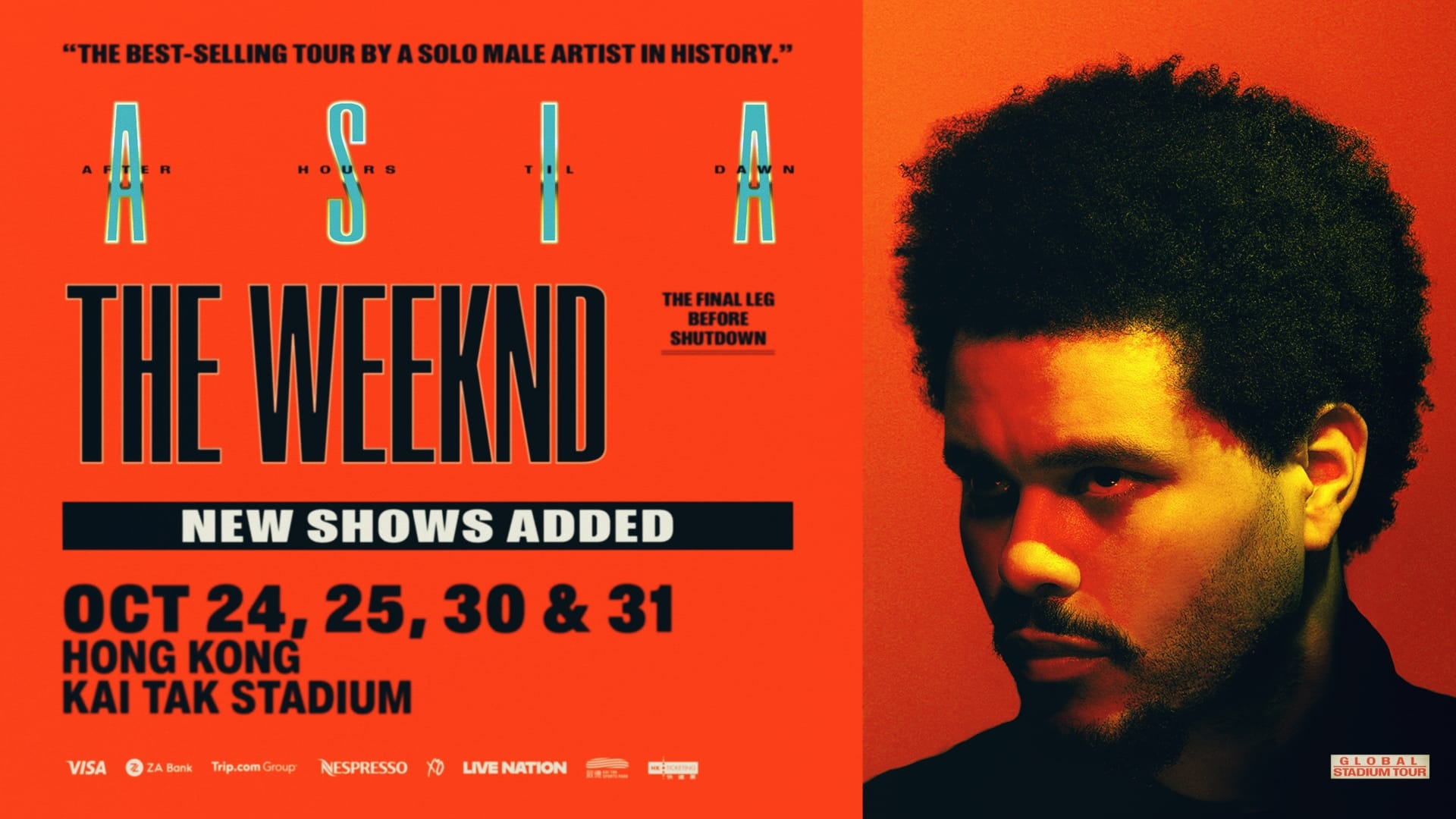 The Weeknd in HK extra shows 2026