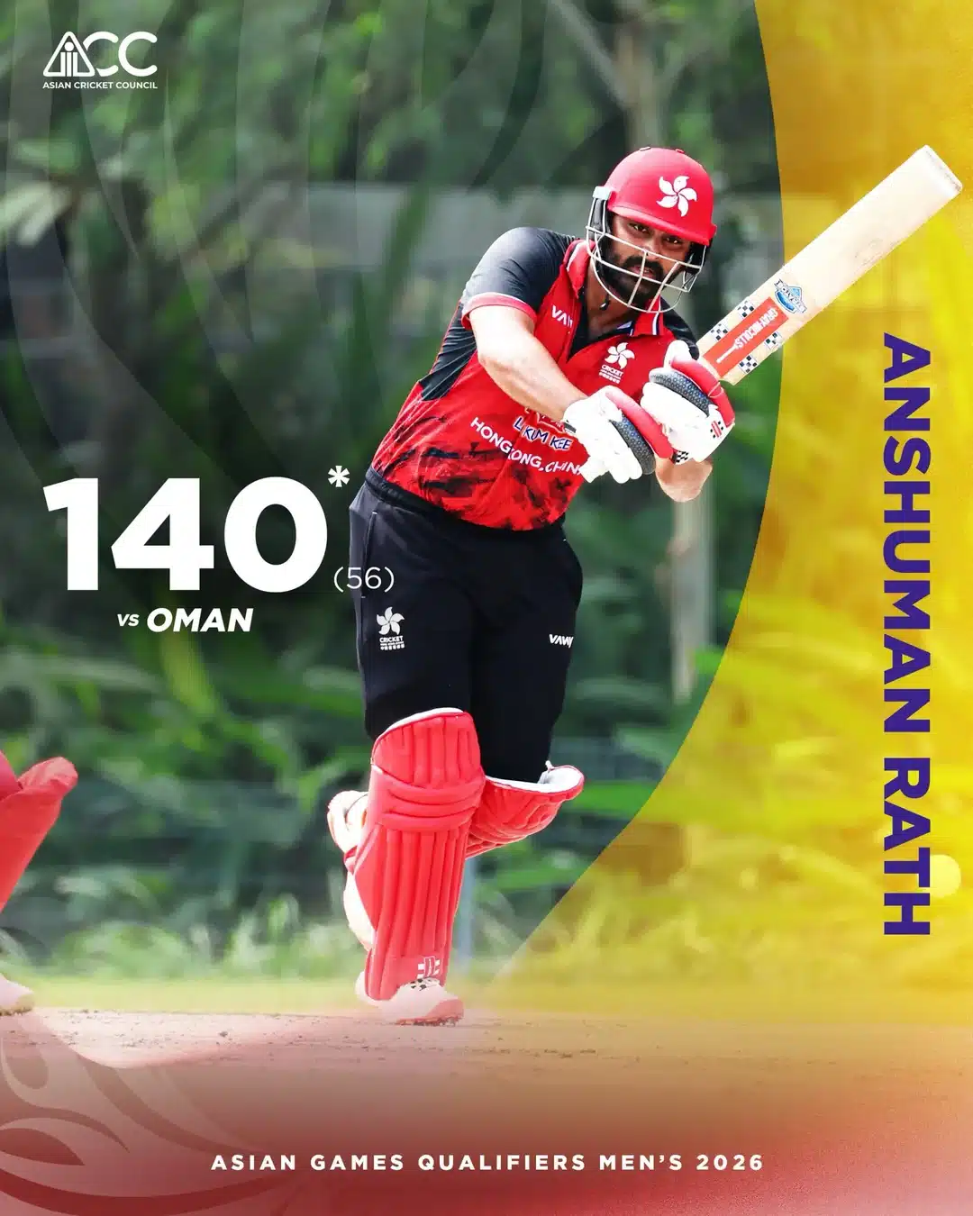 Hong Kong Beat Oman by 154 runs